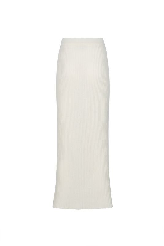 Спідниця в рубчик з вовни ягняти